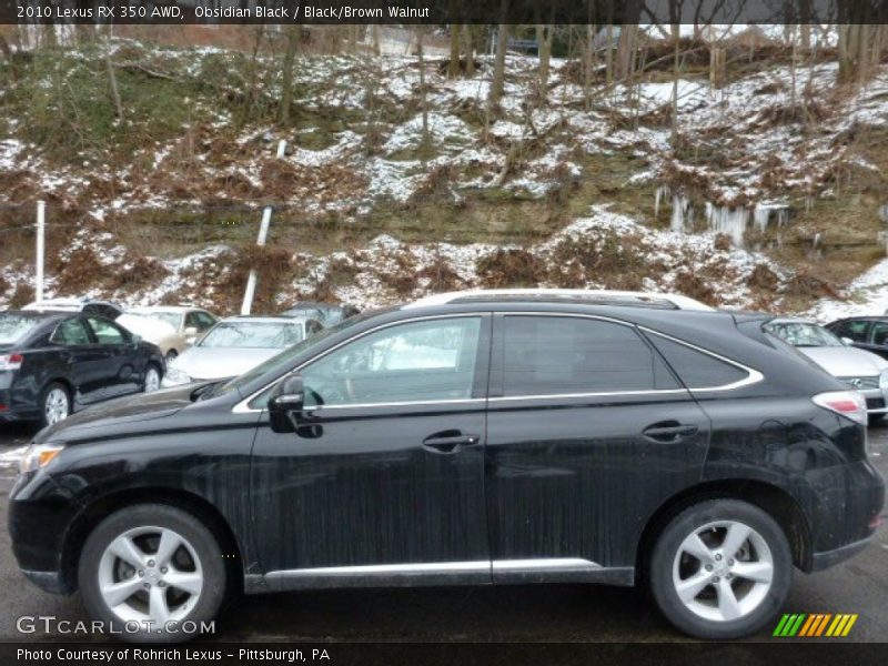 Obsidian Black / Black/Brown Walnut 2010 Lexus RX 350 AWD