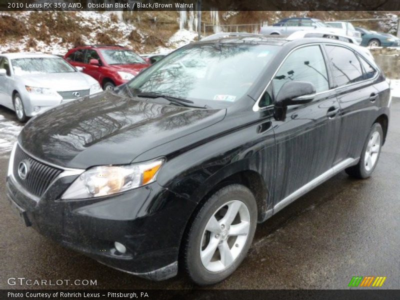 Obsidian Black / Black/Brown Walnut 2010 Lexus RX 350 AWD