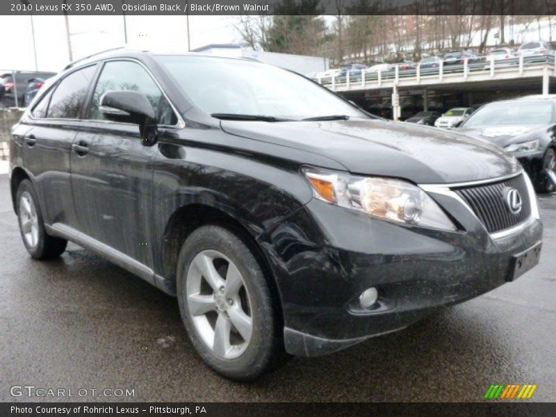 Obsidian Black / Black/Brown Walnut 2010 Lexus RX 350 AWD