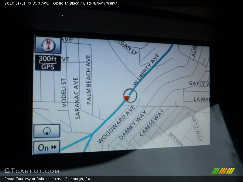 Obsidian Black / Black/Brown Walnut 2010 Lexus RX 350 AWD