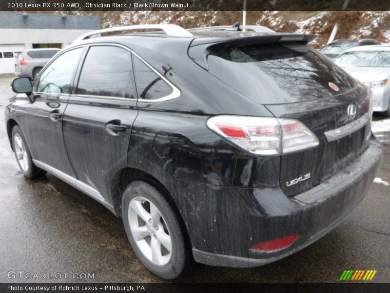 Obsidian Black / Black/Brown Walnut 2010 Lexus RX 350 AWD
