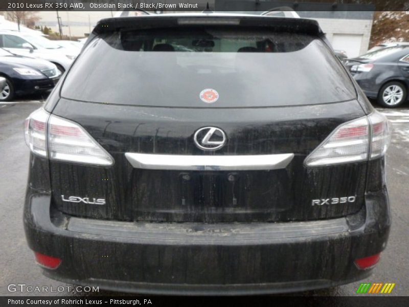 Obsidian Black / Black/Brown Walnut 2010 Lexus RX 350 AWD