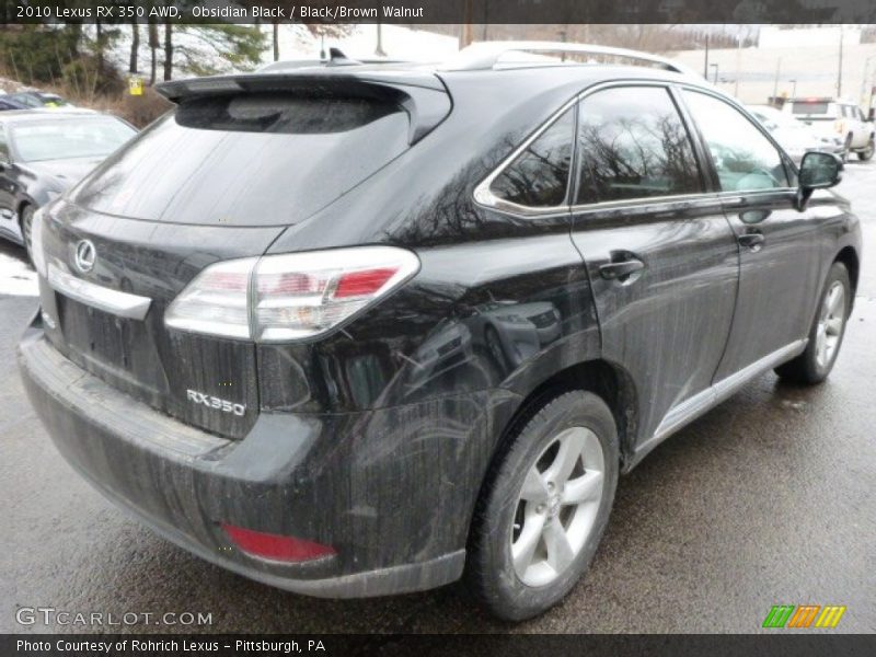 Obsidian Black / Black/Brown Walnut 2010 Lexus RX 350 AWD