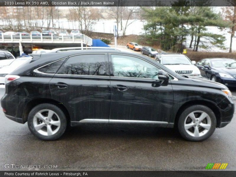 Obsidian Black / Black/Brown Walnut 2010 Lexus RX 350 AWD