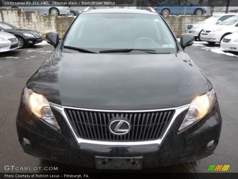 Obsidian Black / Black/Brown Walnut 2010 Lexus RX 350 AWD