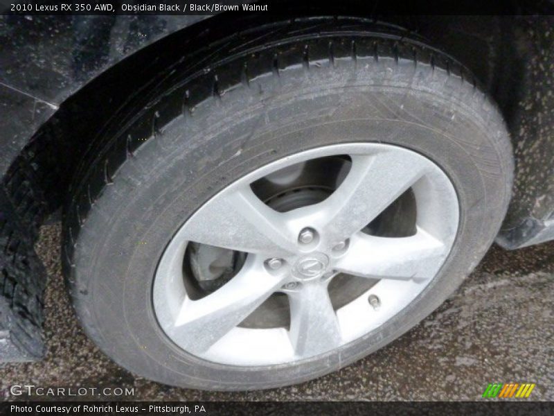 Obsidian Black / Black/Brown Walnut 2010 Lexus RX 350 AWD