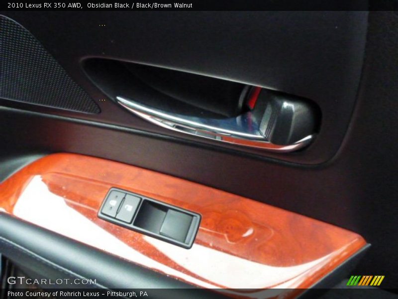 Obsidian Black / Black/Brown Walnut 2010 Lexus RX 350 AWD