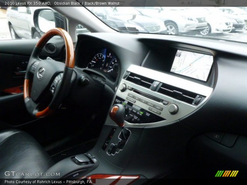 Obsidian Black / Black/Brown Walnut 2010 Lexus RX 350 AWD