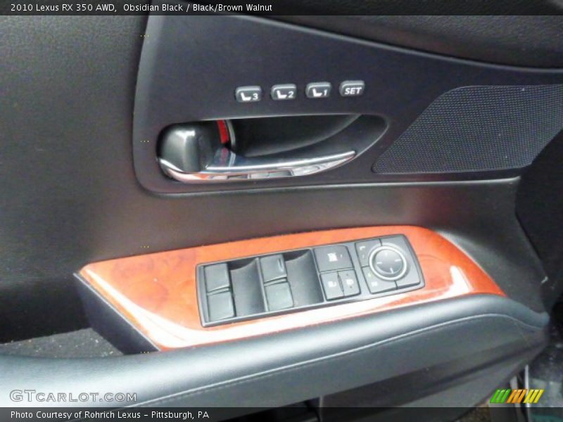 Obsidian Black / Black/Brown Walnut 2010 Lexus RX 350 AWD