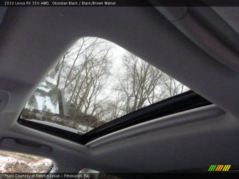 Obsidian Black / Black/Brown Walnut 2010 Lexus RX 350 AWD