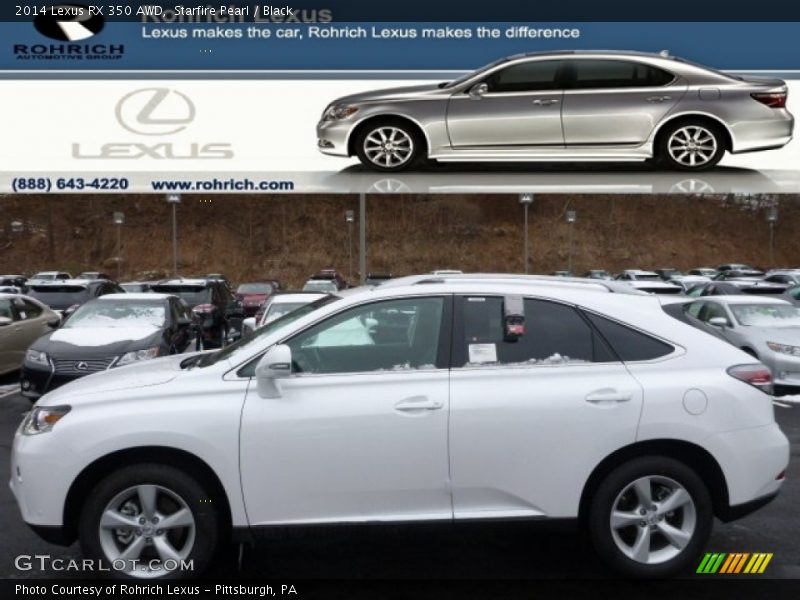Starfire Pearl / Black 2014 Lexus RX 350 AWD