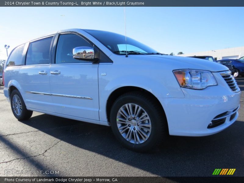 Bright White / Black/Light Graystone 2014 Chrysler Town & Country Touring-L