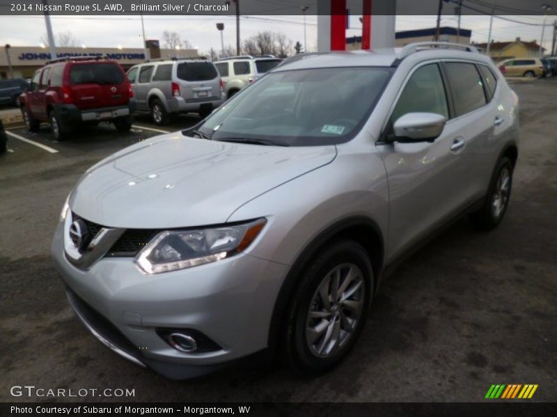 Brilliant Silver / Charcoal 2014 Nissan Rogue SL AWD