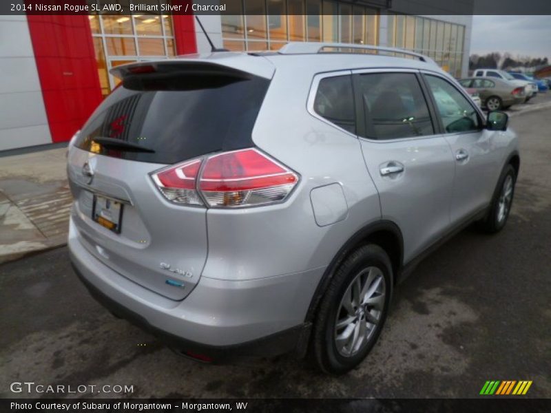Brilliant Silver / Charcoal 2014 Nissan Rogue SL AWD