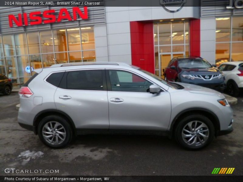 Brilliant Silver / Charcoal 2014 Nissan Rogue SL AWD