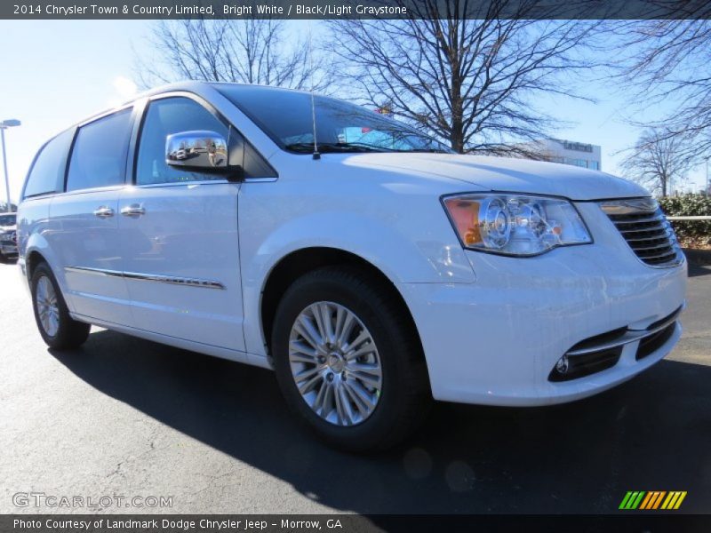 Bright White / Black/Light Graystone 2014 Chrysler Town & Country Limited