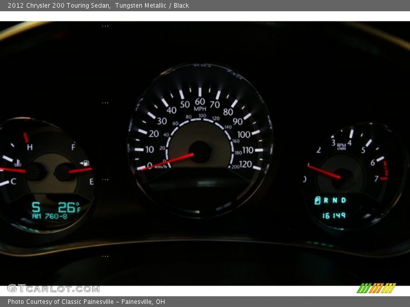 Tungsten Metallic / Black 2012 Chrysler 200 Touring Sedan