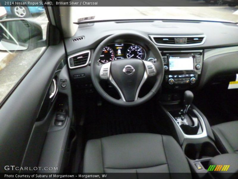 Brilliant Silver / Charcoal 2014 Nissan Rogue SL AWD