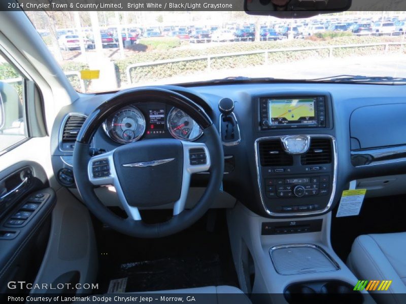 Bright White / Black/Light Graystone 2014 Chrysler Town & Country Limited