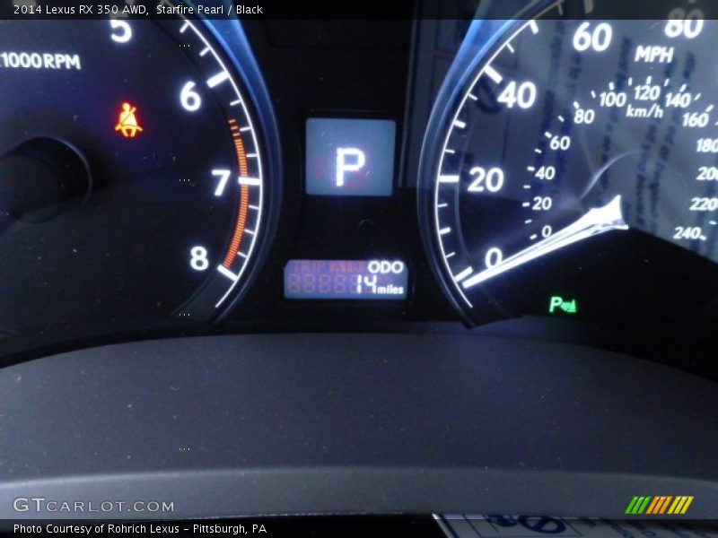Starfire Pearl / Black 2014 Lexus RX 350 AWD