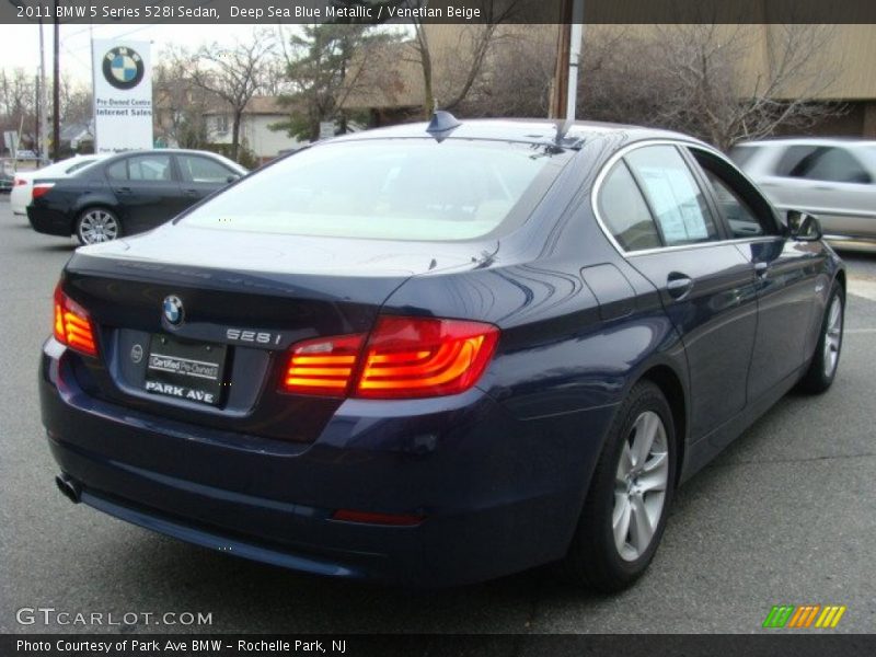 Deep Sea Blue Metallic / Venetian Beige 2011 BMW 5 Series 528i Sedan