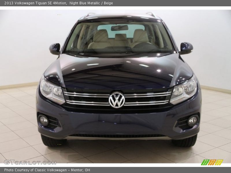 Night Blue Metallic / Beige 2013 Volkswagen Tiguan SE 4Motion