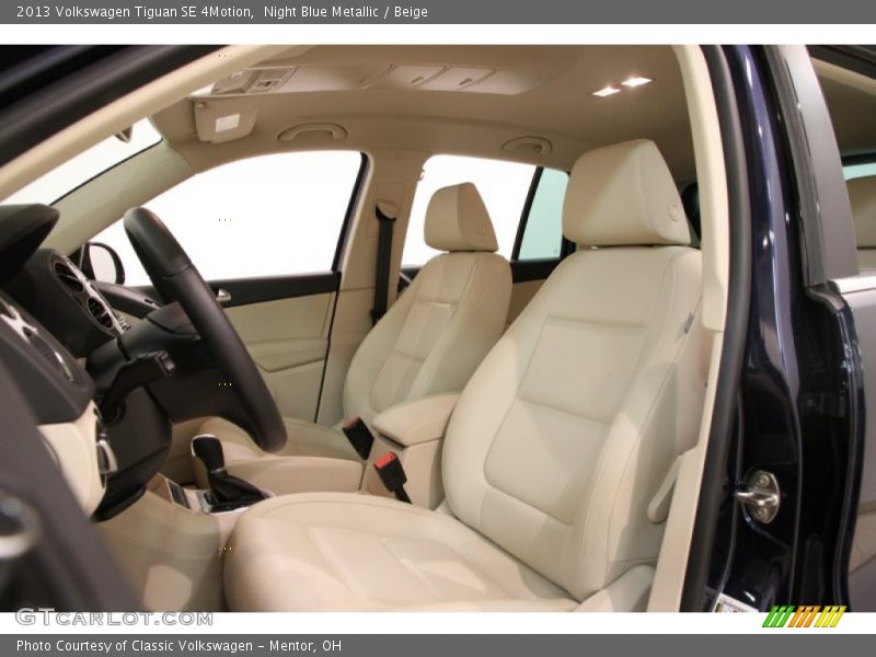 Night Blue Metallic / Beige 2013 Volkswagen Tiguan SE 4Motion