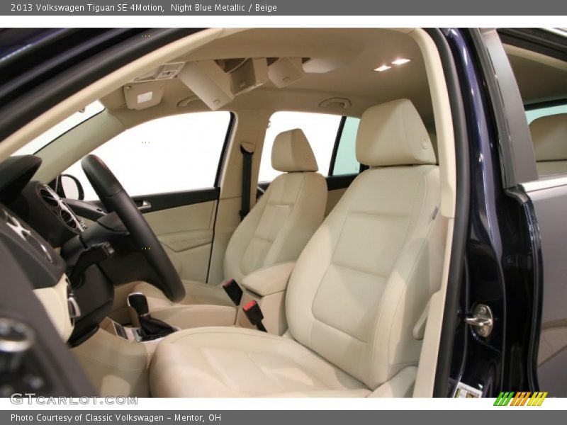 Night Blue Metallic / Beige 2013 Volkswagen Tiguan SE 4Motion