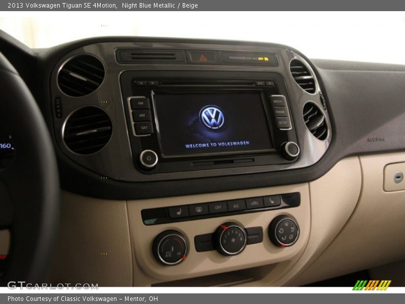 Night Blue Metallic / Beige 2013 Volkswagen Tiguan SE 4Motion