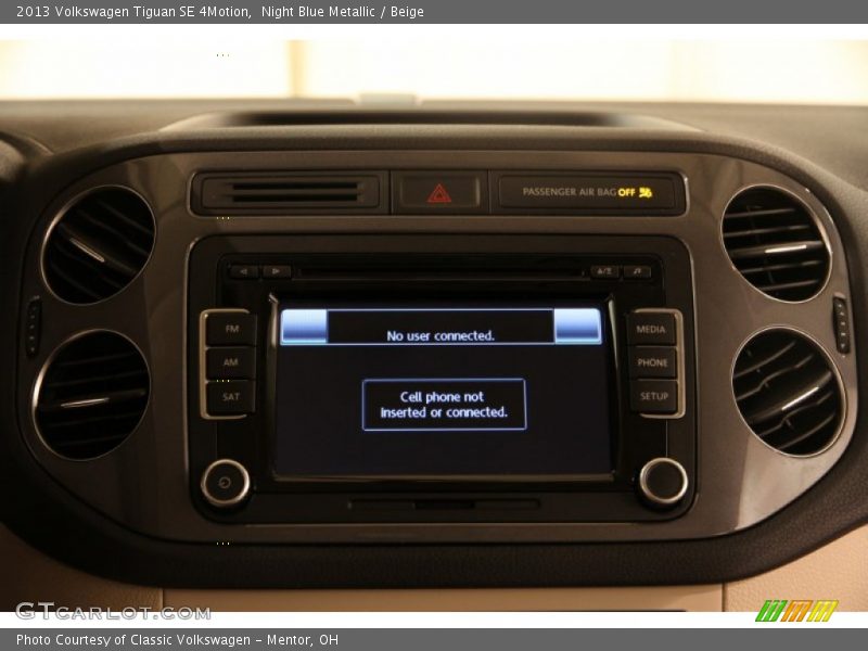 Night Blue Metallic / Beige 2013 Volkswagen Tiguan SE 4Motion
