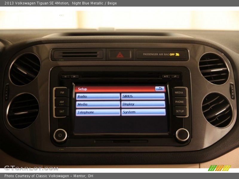 Night Blue Metallic / Beige 2013 Volkswagen Tiguan SE 4Motion