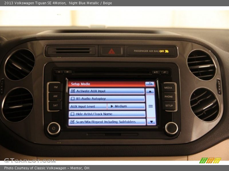 Night Blue Metallic / Beige 2013 Volkswagen Tiguan SE 4Motion