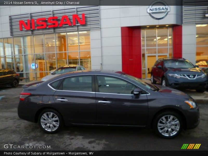 Amethyst Gray / Charcoal 2014 Nissan Sentra SL