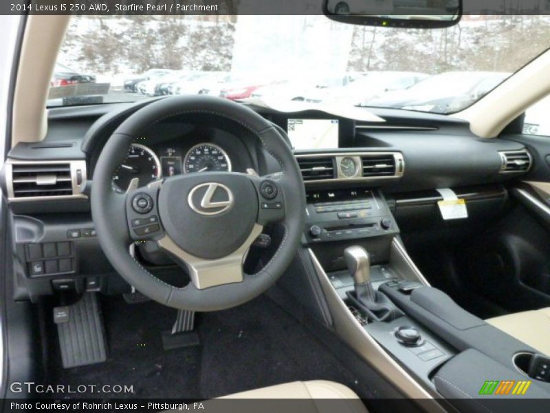 Starfire Pearl / Parchment 2014 Lexus IS 250 AWD