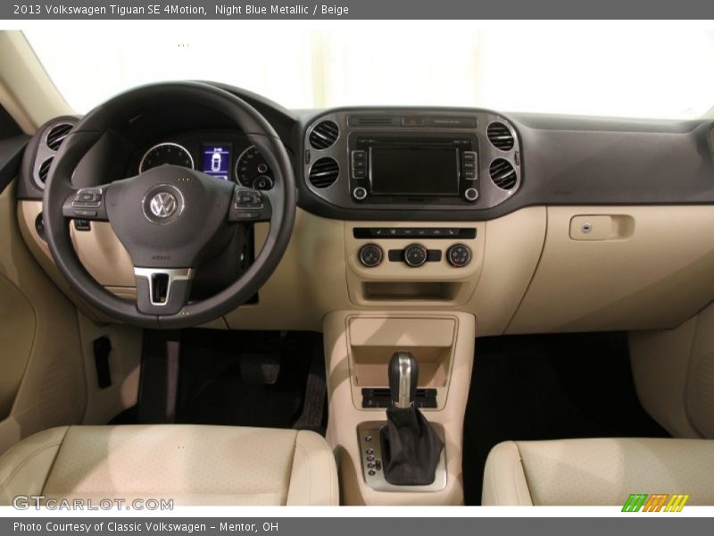 Night Blue Metallic / Beige 2013 Volkswagen Tiguan SE 4Motion