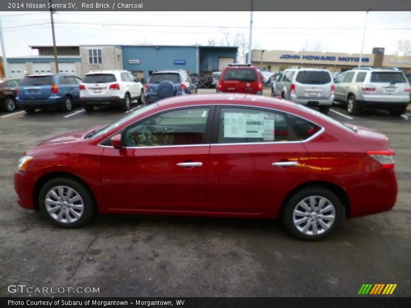 Red Brick / Charcoal 2014 Nissan Sentra SV