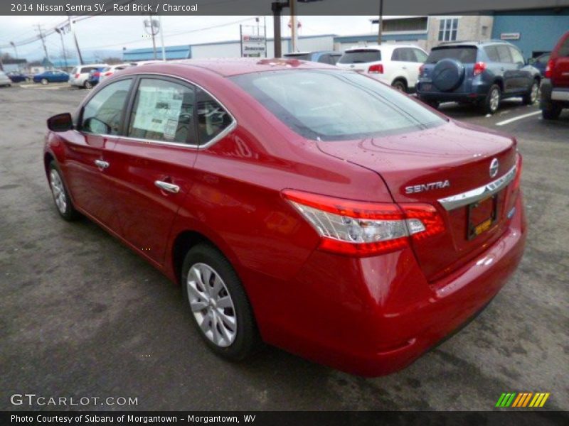 Red Brick / Charcoal 2014 Nissan Sentra SV