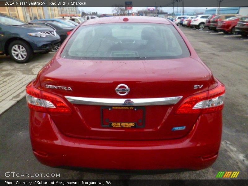 Red Brick / Charcoal 2014 Nissan Sentra SV