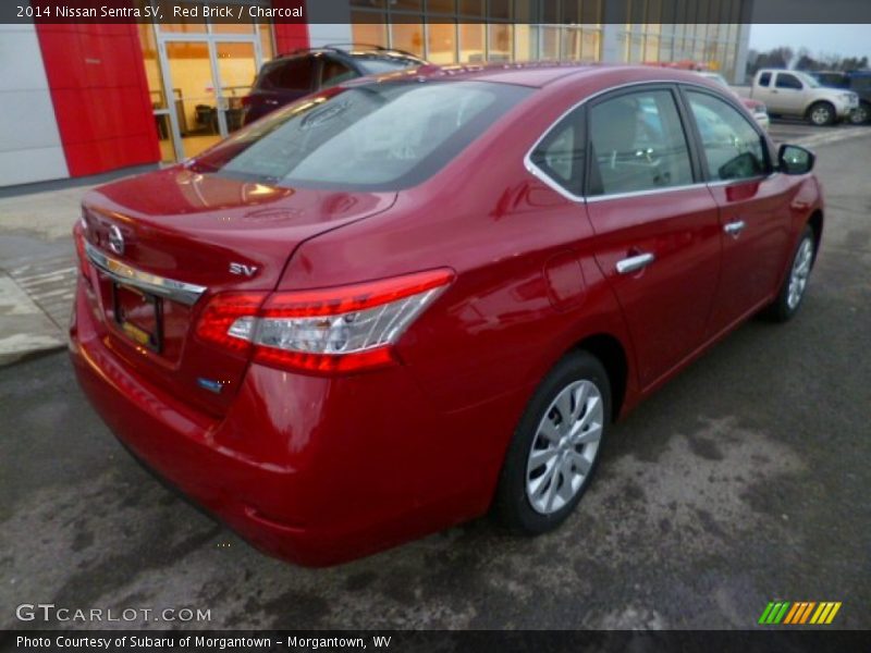 Red Brick / Charcoal 2014 Nissan Sentra SV