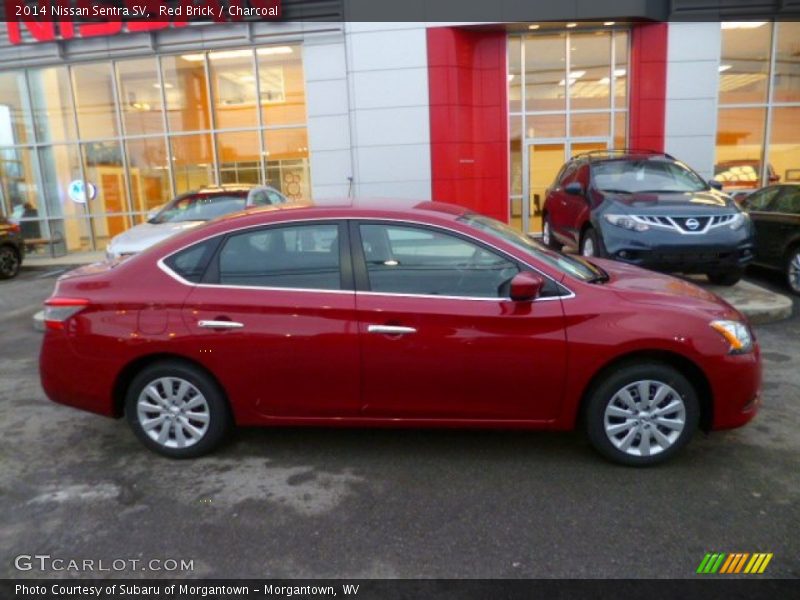 Red Brick / Charcoal 2014 Nissan Sentra SV