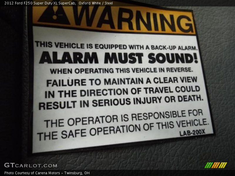 Oxford White / Steel 2012 Ford F250 Super Duty XL SuperCab