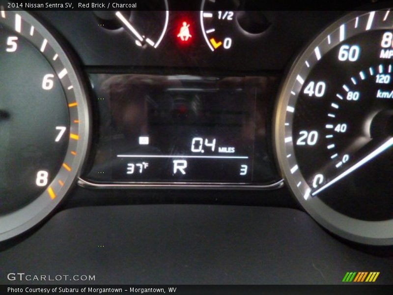 Red Brick / Charcoal 2014 Nissan Sentra SV