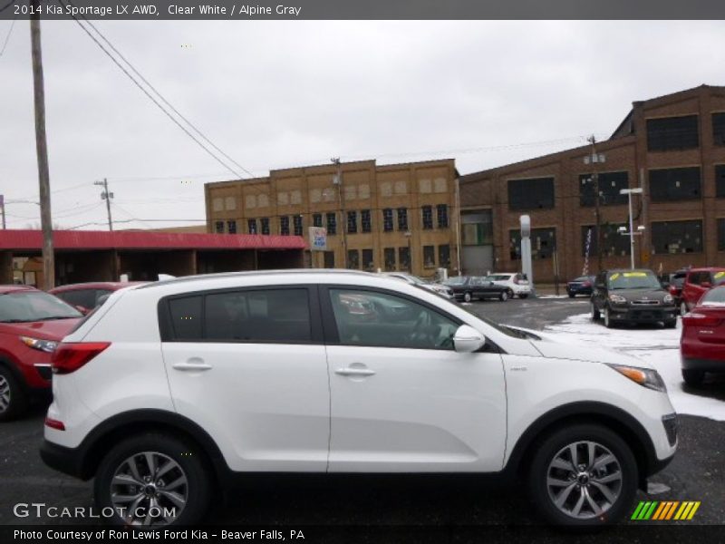 Clear White / Alpine Gray 2014 Kia Sportage LX AWD
