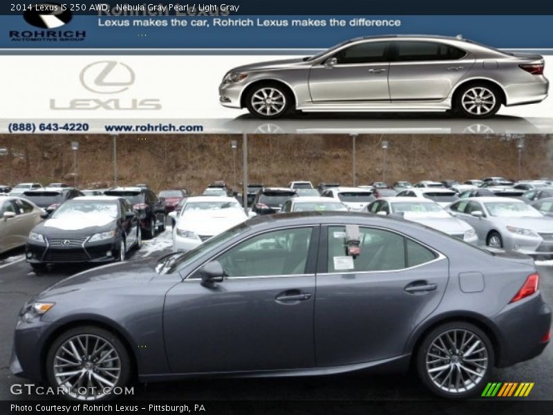 Nebula Gray Pearl / Light Gray 2014 Lexus IS 250 AWD