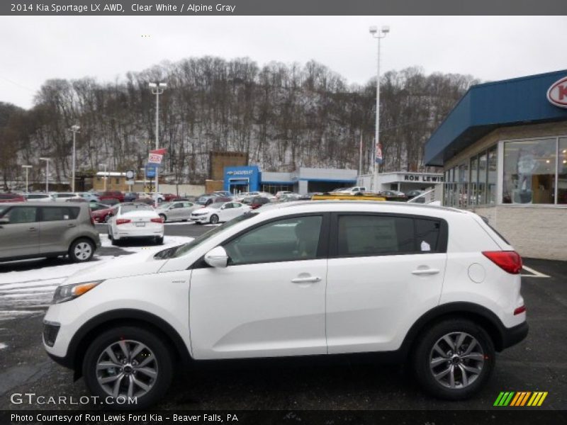 Clear White / Alpine Gray 2014 Kia Sportage LX AWD