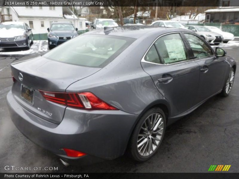 Nebula Gray Pearl / Light Gray 2014 Lexus IS 250 AWD