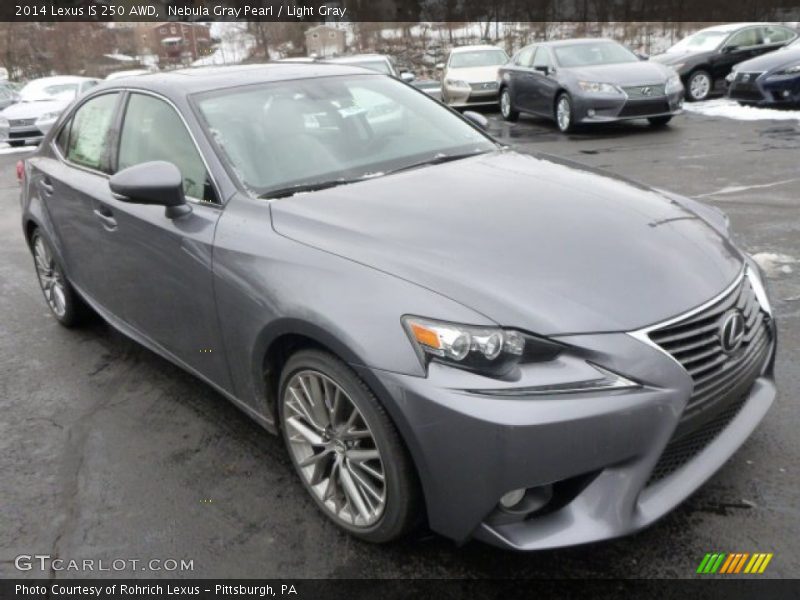 Nebula Gray Pearl / Light Gray 2014 Lexus IS 250 AWD