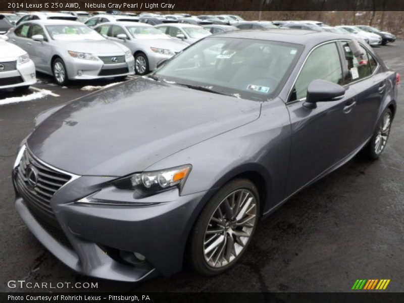 Nebula Gray Pearl / Light Gray 2014 Lexus IS 250 AWD