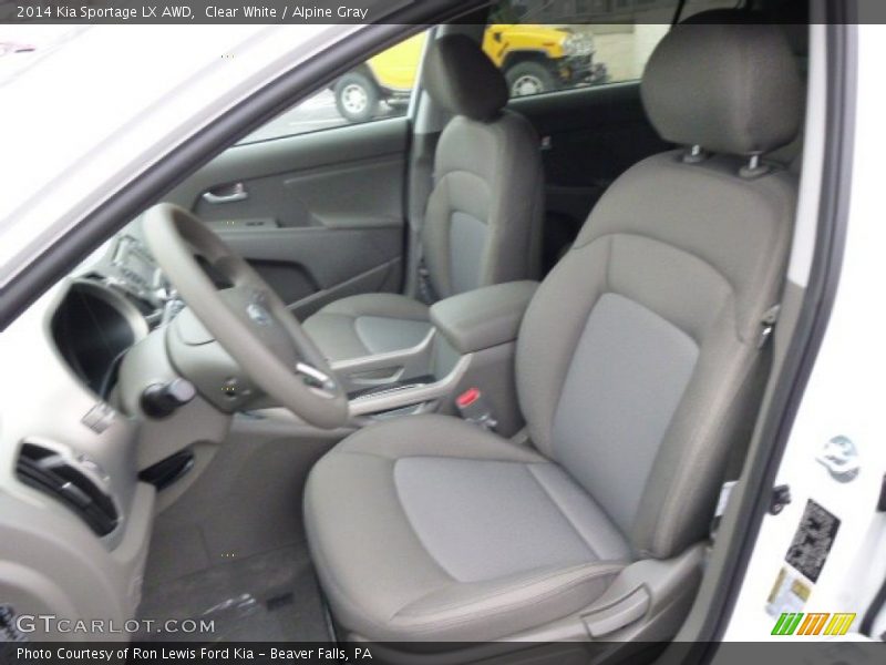 Front Seat of 2014 Sportage LX AWD