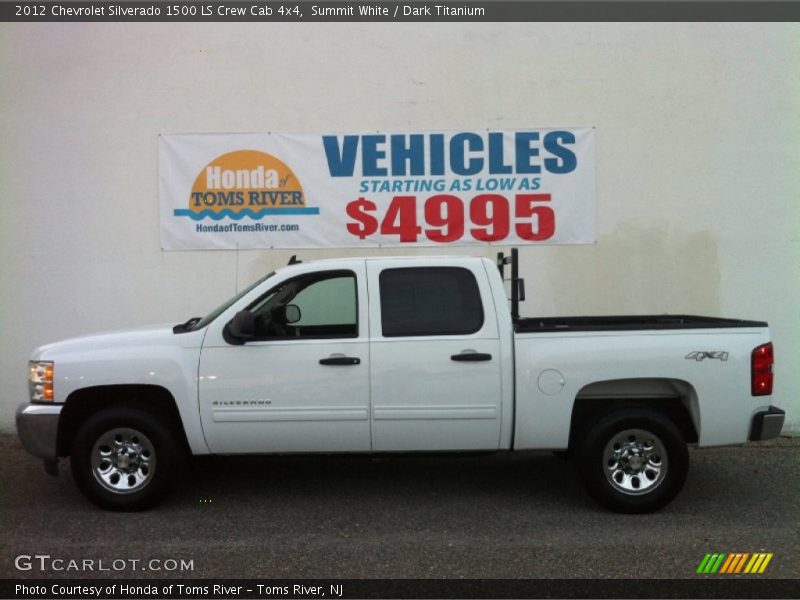 Summit White / Dark Titanium 2012 Chevrolet Silverado 1500 LS Crew Cab 4x4